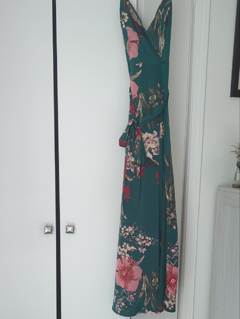 Lulu's Green Floral Wrap Maxi Dress - Picture 5 of 5
